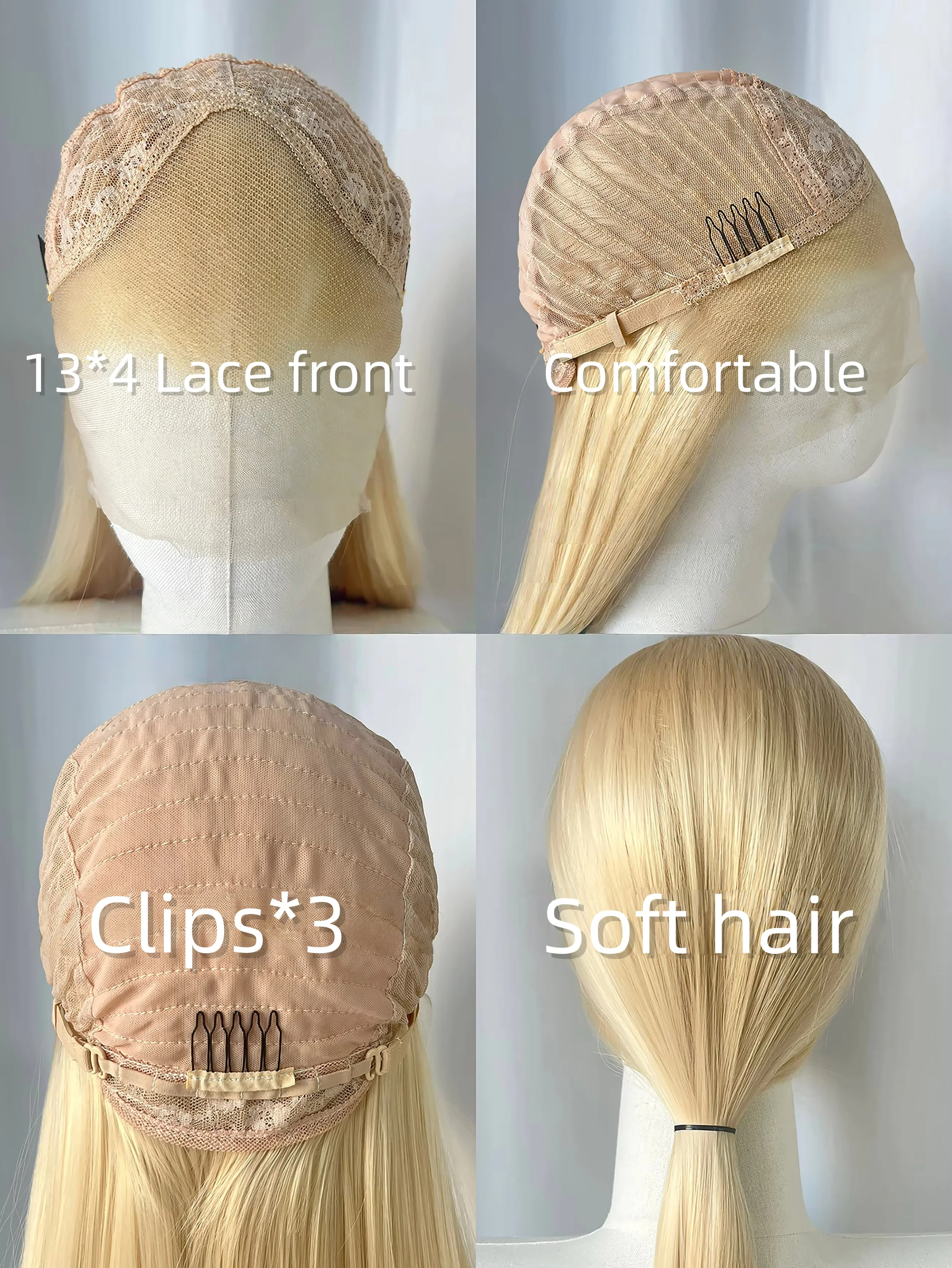 Ashely Pink Lace Wig for Women 26inch Long Straight Colored Cosplay Wig 13*4 HD Lace Nature Looking High Temperature Fibers