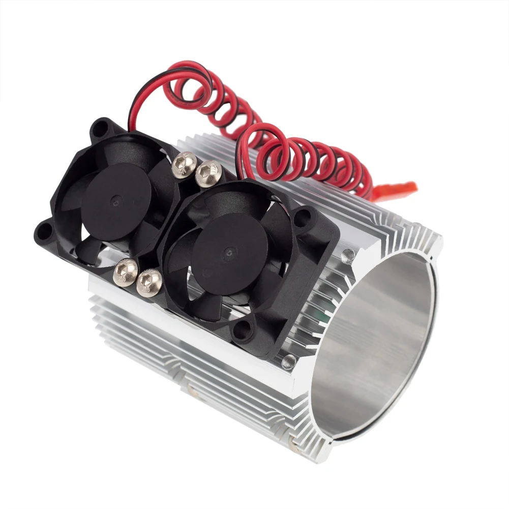 고속 1:8 모터용 듀얼 선풍기 모터 라디에이터 방열판, RC카, 41-43mm, Traxxas SUMMIT Big S E-REVO Big E, 실버, 신제품