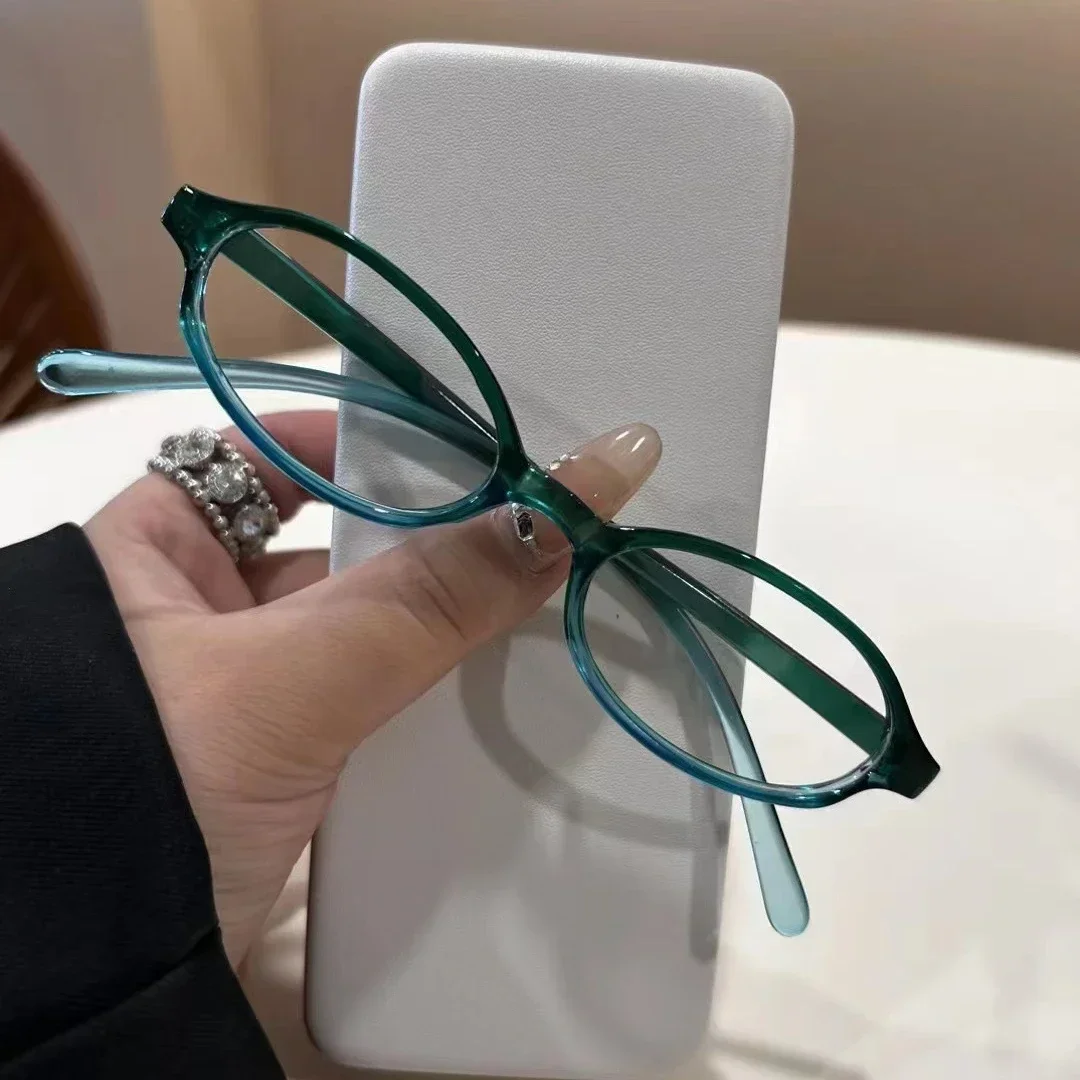 Y2K Retro Eyeglass Frames Elliptical Fashion Decorative