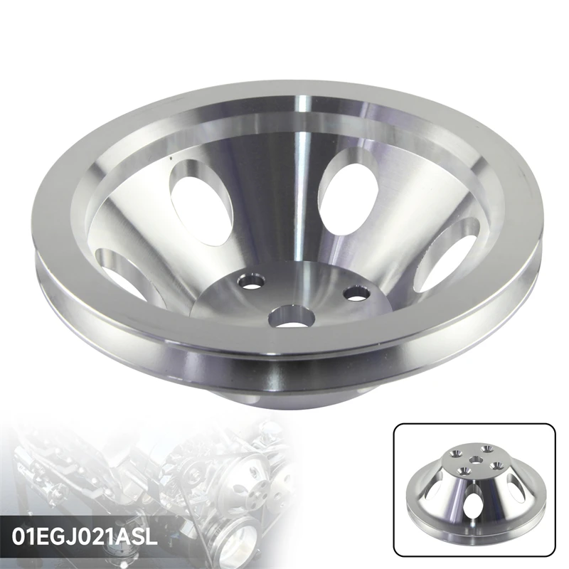 Fit for Small Block Chevy Aluminum Water Pump Pulley 1 Groove LWP Long Water Pump Fit For Small Block Chevy 327 305 350