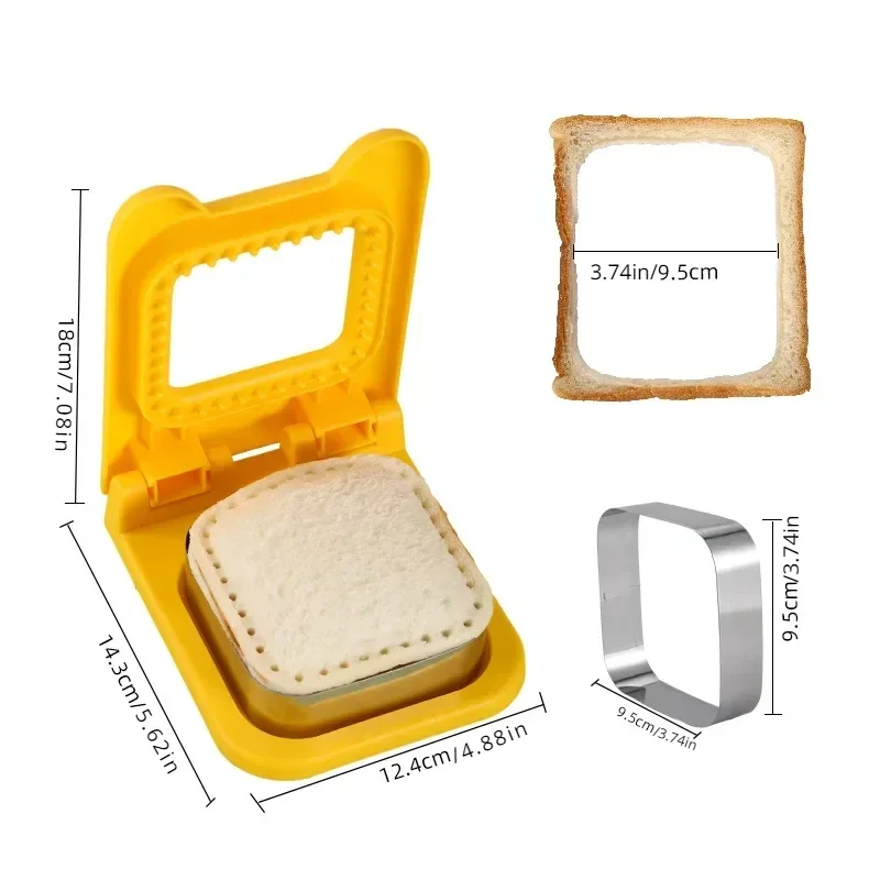 Breakfast Sandwich Maker Bread Mold Toast Bread Cutting Die  Sandwich Cookie Cutter Breakfast Dessert DIY Tool Kitchen Gadgets