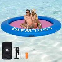 Inflatable Water Hammock, Round Floating Ring, Enjoyable Floating Hammocks, Portable Inflatable Raft for Family, Water Hammock 1