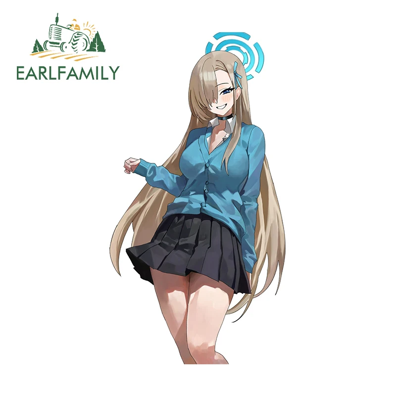 

EARLFAMILY 13 см x 6,9 см для Asuna Ichinose синяя архивная Автомобильная наклейка с окклюзией от царапин фотография красивой автомобильной этикетки