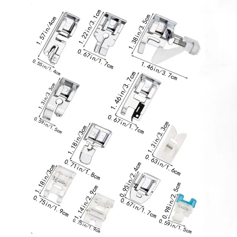 Sewing Machine Presser Feet 11 for Brother Singer Janome Babylock Kenmore Low Handle Sewing Machines