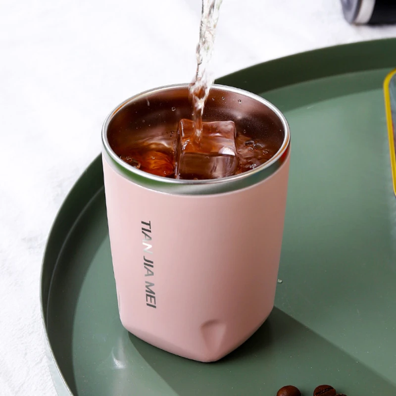 Thermal Mug Stainless Steel Thermos Bottle Thermal Water Bottle Stainless Steel Water Bottle Stainless Steel Thermos Cup 300ML Thermal Mug Beer Cups Stainless Steel Vacuum Flask Insulated Tumbler Cup with Lid Travel Water Bottle 20oz Tea Coffee Cup