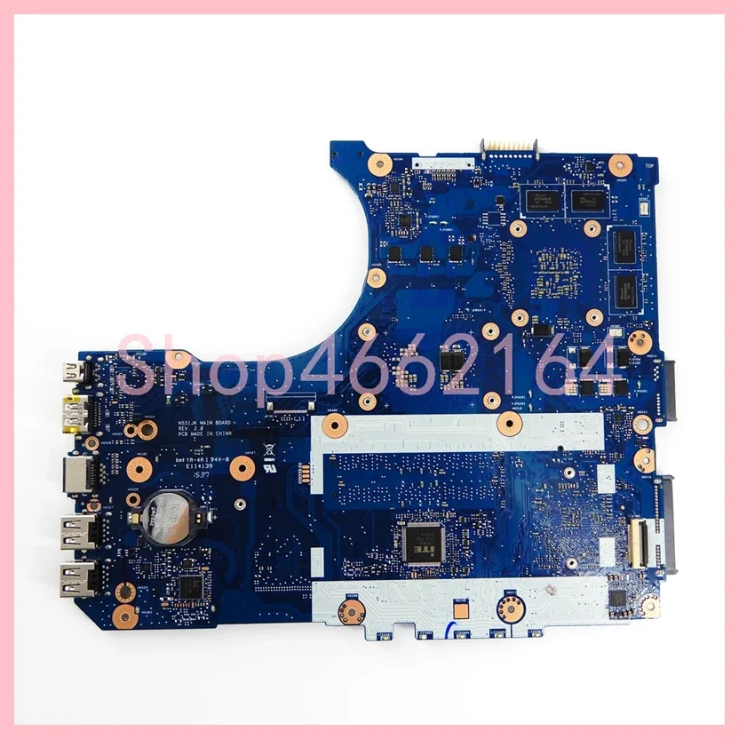 Placa-mãe Portátil para Asus N551jk i5 I74th Cpu Gtx850m Gtx950m Gpu Mainboard para N551j N551jx N551jk G551jk G551jk G551jk G551jk - Imagem 4
