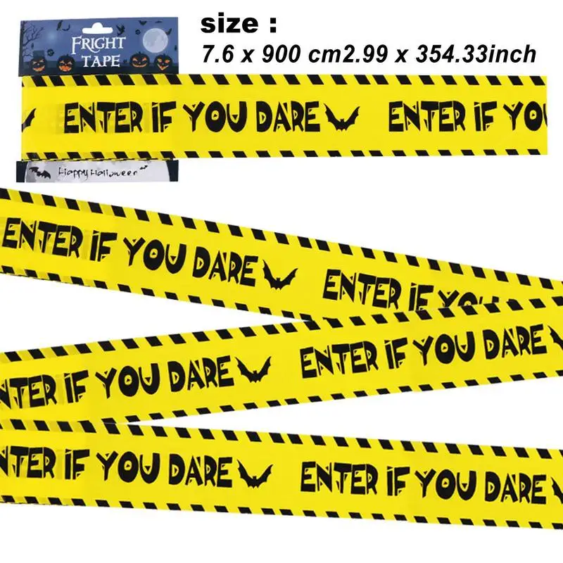 Halloween Fright Tape Fright Tape Safety Signs Crime Scene Caution Decorations Barrier Danger for Halloween Party