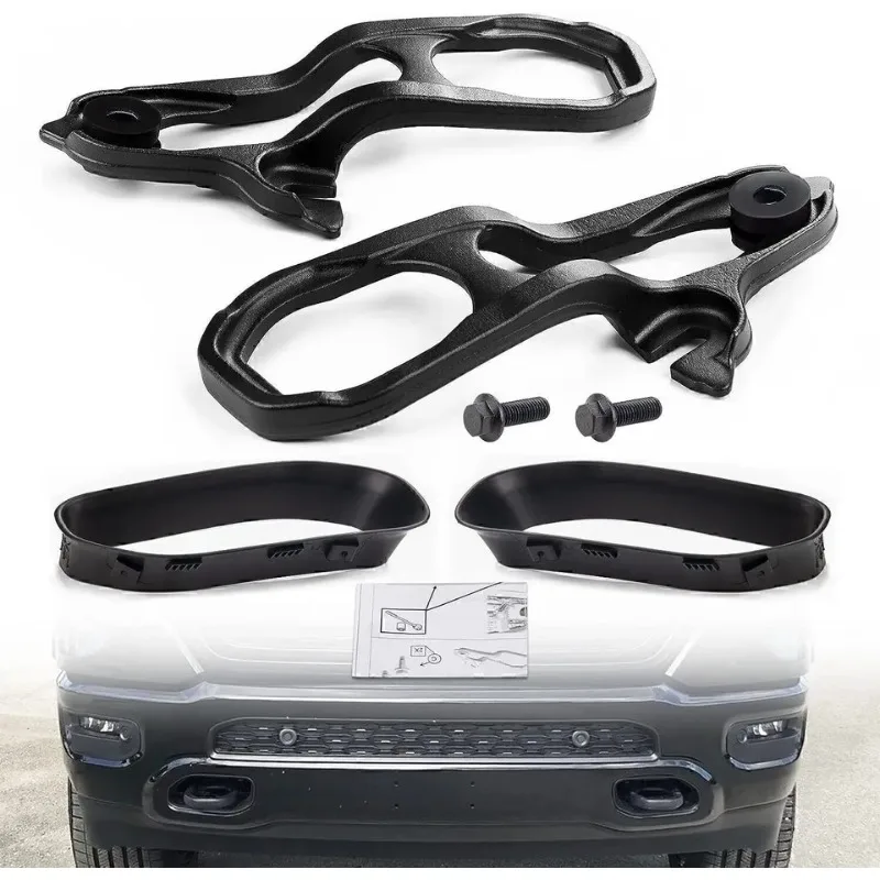 

Car Heavy Front Tow Hooks Left & Right Kit For Dodge Ram 1500 DT with 3.6L 5.7L Engine 2019-2022 Replaces 82215268AB 68272945AB
