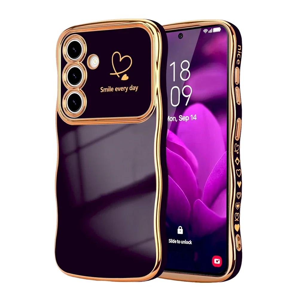 Wave Heart Shape Soft Phone Case - Stylish and Protective Cover