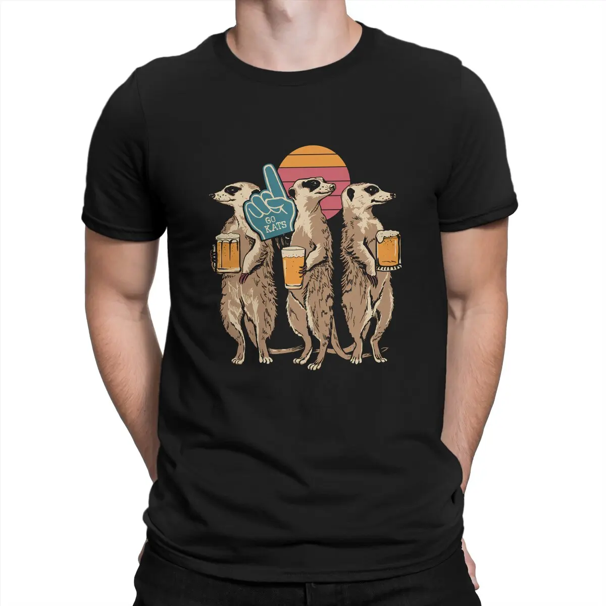 

Beerkats T Shirt Grunge Men Tees Summer Clothing Harajuku O-Neck TShirt