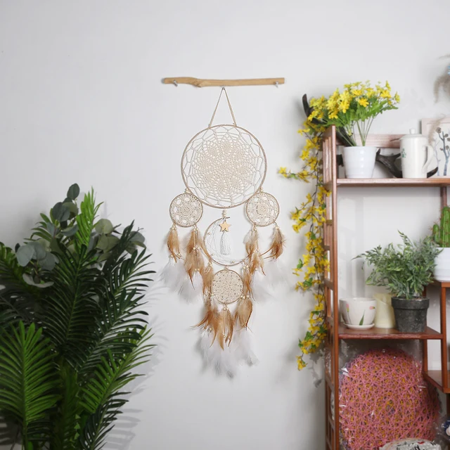 Kézzel Készített Dreamcatchers Boho Star Torestry Dreams Catchers Hálószobás Gyermekszoba - Image 5