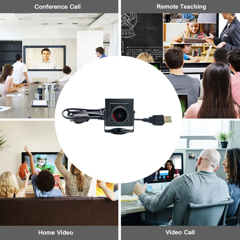 REDEAGLE 160 Degree Wide Angle 2K HD PC Webcam Mini 4 MegaPixel 30fps High Speed Video Live Streaming Camera Plug And Play 6