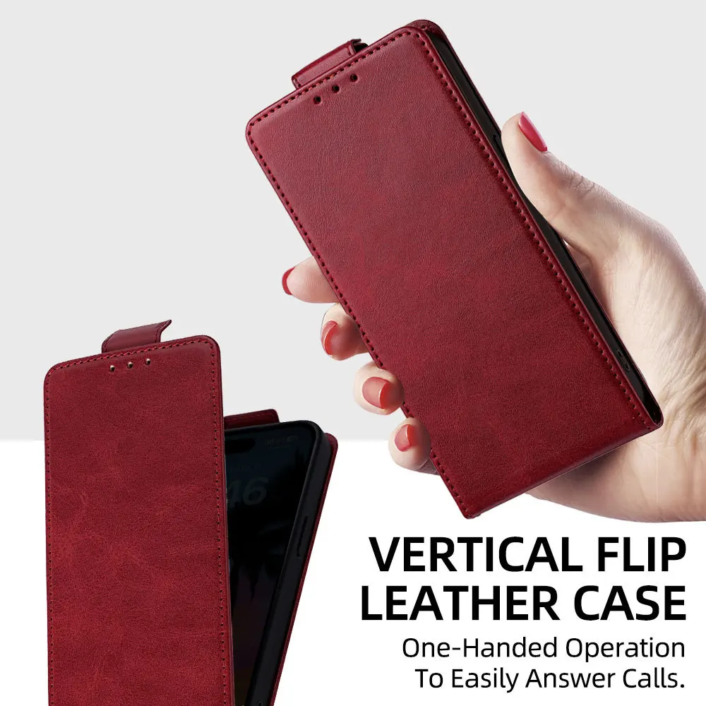 Leather Wallet Phone Case with Card Slots - Flip Cover Shell