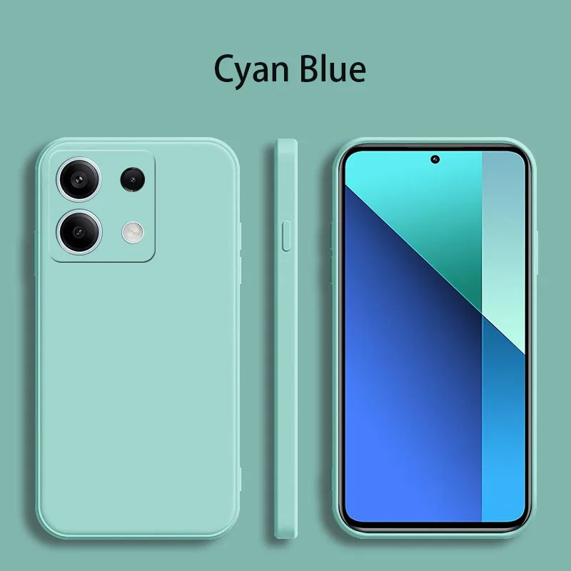 Luxury Square Matte Silicone Phone Case with Camera Protection