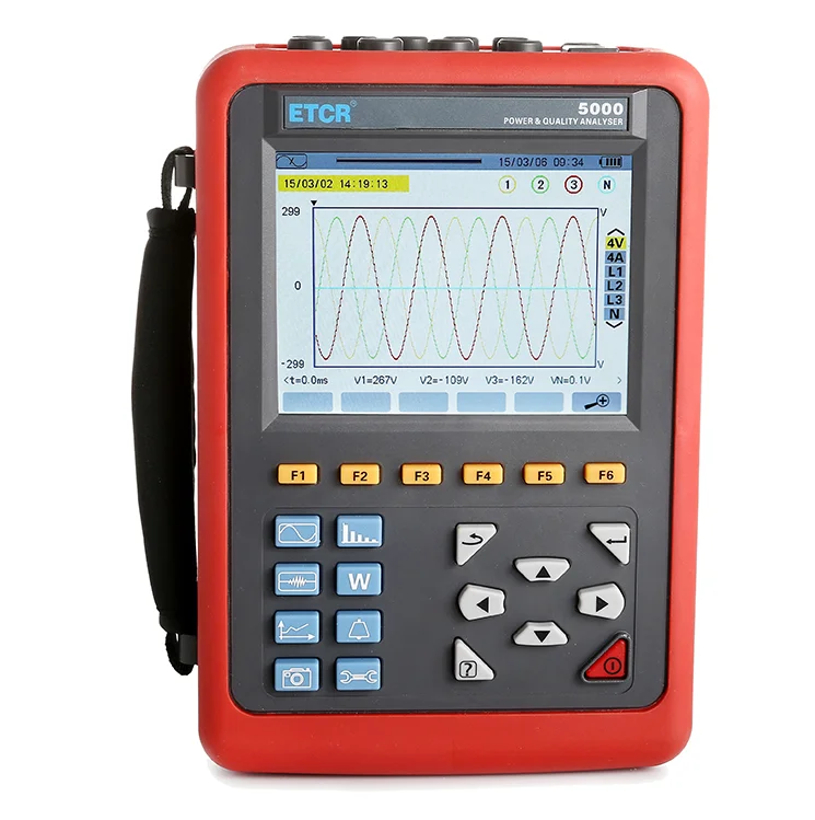 ETCR5000 Digital 3 Phase Power Analyzer Tester with the power quality analyzer p