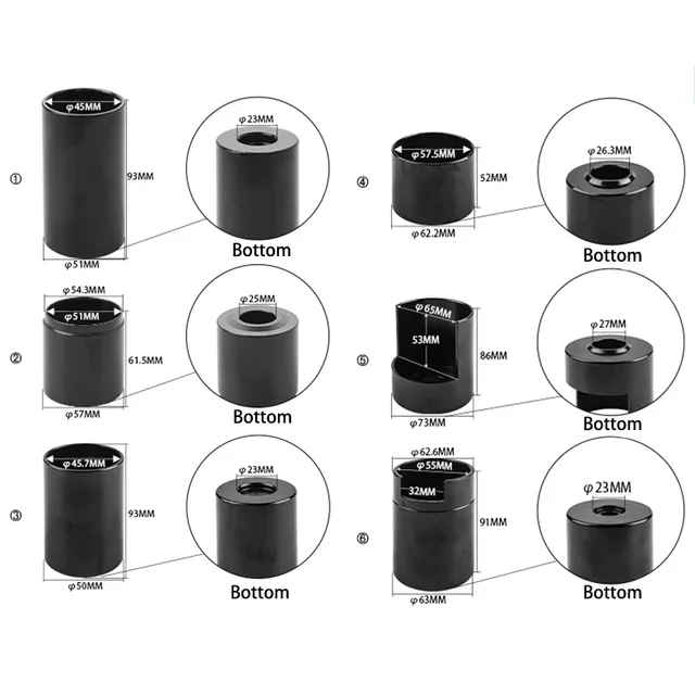 21 قطعة/المجموعة الكرة المشتركة الصحافة عدة الكربون الصلب إصلاح السيارات مزيل تثبيت محول أدوات لمتجر إصلاح السيارات المرآب