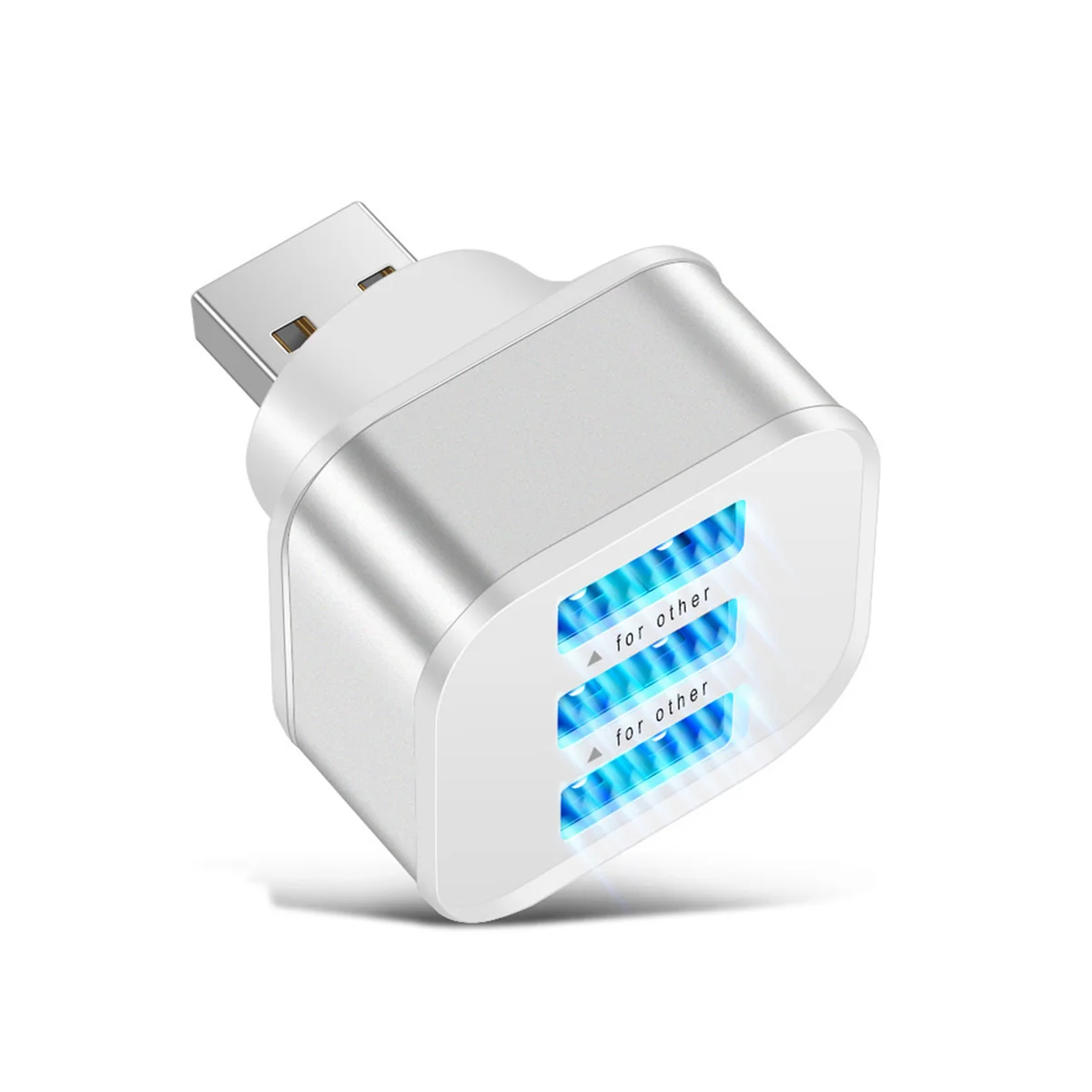 

USB 2,0 разветвитель концентратора для быстрой зарядки, 3 порта, USB-разветвитель для телефонов, планшетов, ноутбуков, ПК, зарядных устройств, адаптер со светодиодным индикатором-C