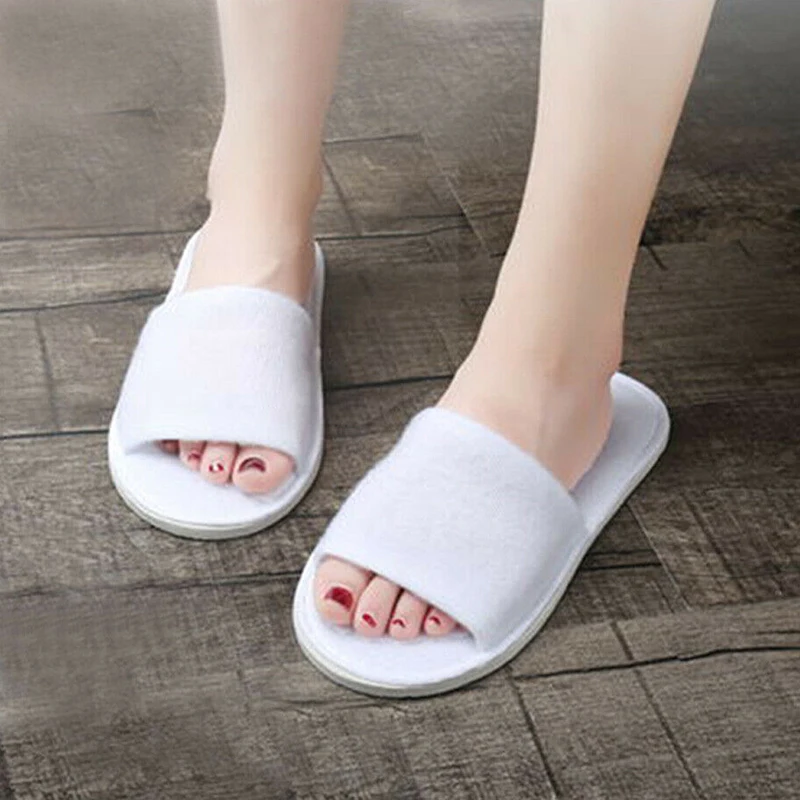 1/2 Pairs Disposable Slippers Hotel Spa Travel Slipper Party Home Guest Use Non-slip Men Women Unisex Flip Flop Shoes Homestay