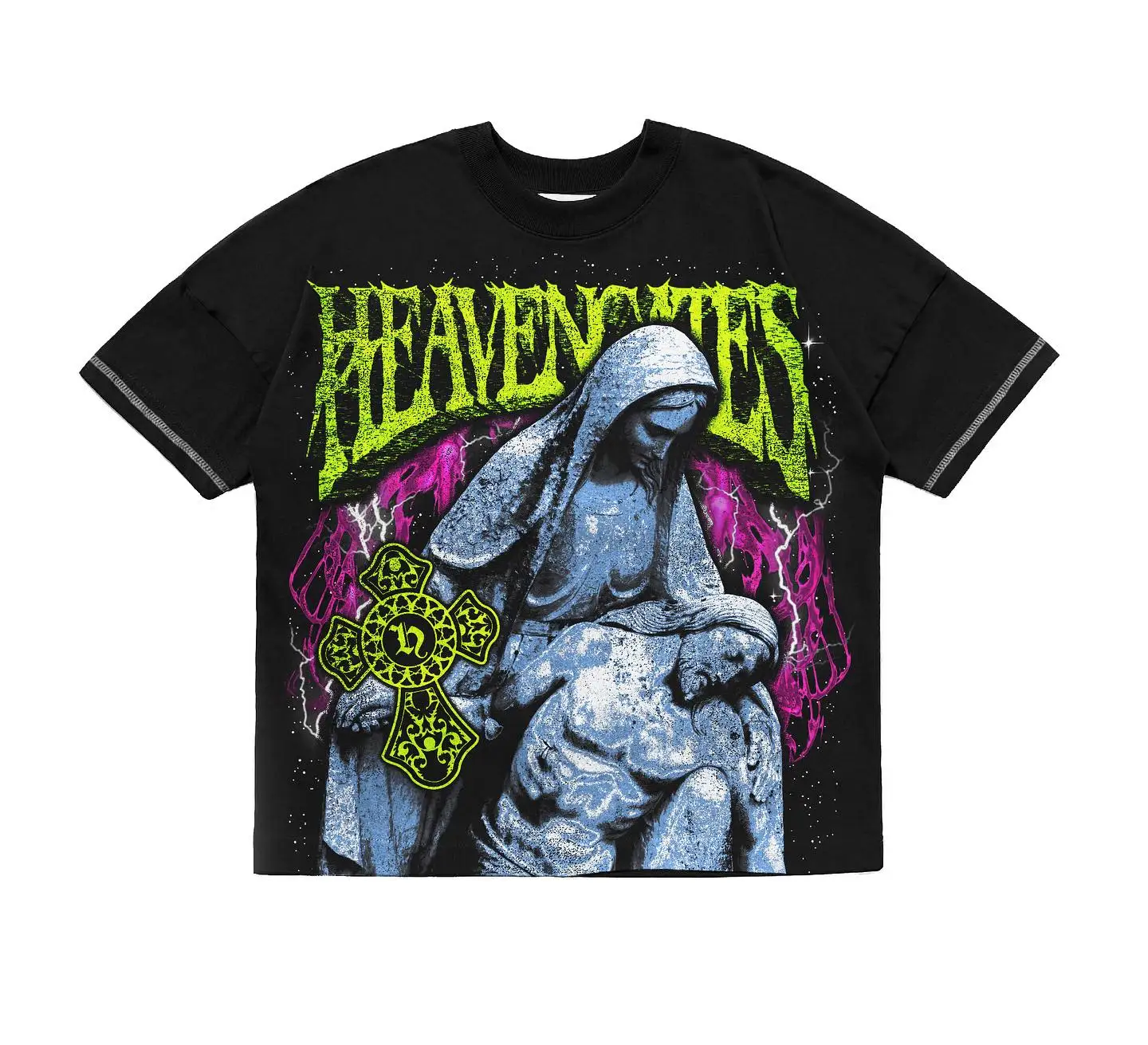 thumbnail image 1 of Camisetas de estilo retro de calle estadounidense, camisetas de hip hop con gráficos a la moda, camisetas holgadas de algodón de manga corta góticas para hombre, 1 of 4