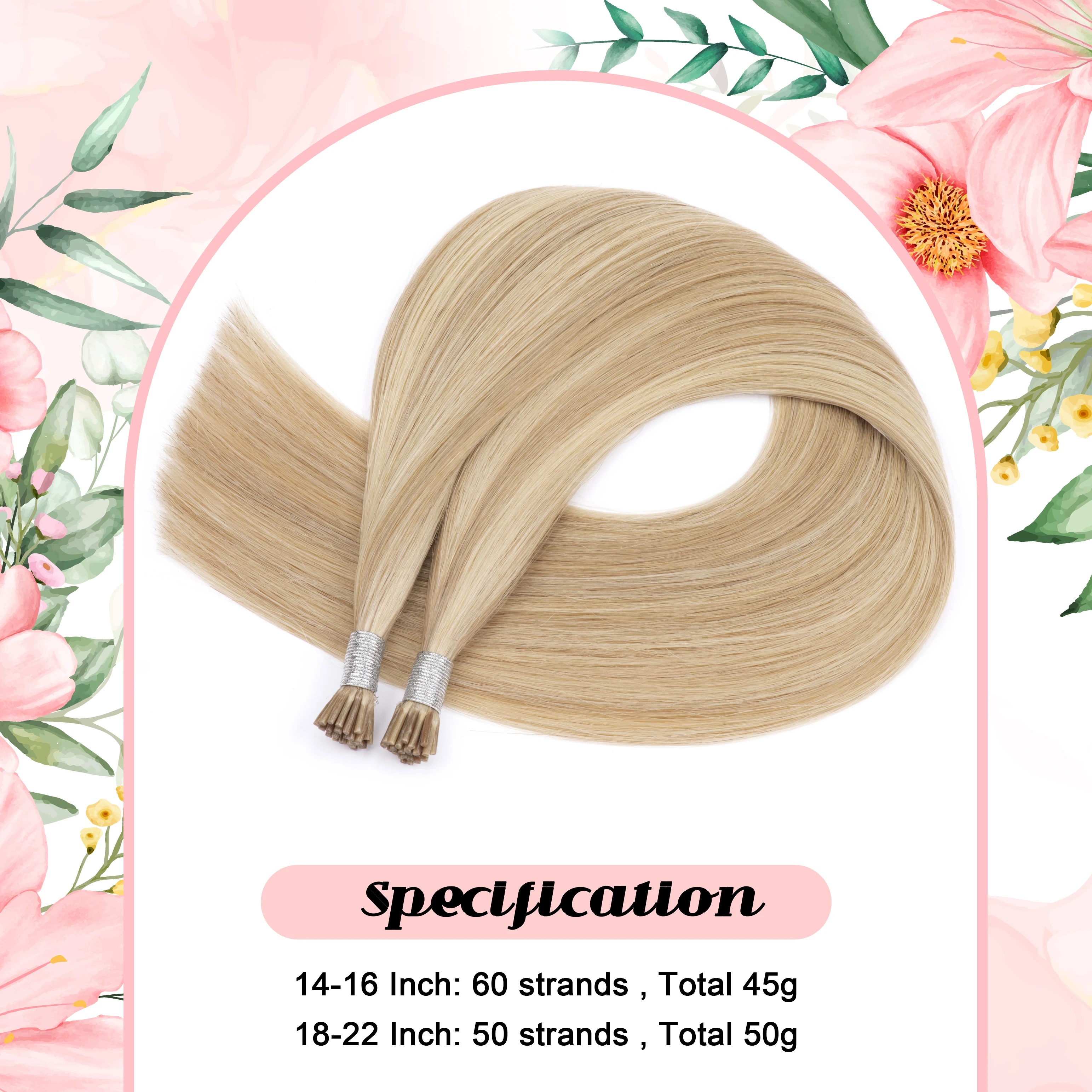 Senmy I Tip Hair Extensions Prebonded Human Hair Extensions Natural Straight Balayage Itip Human Colored
