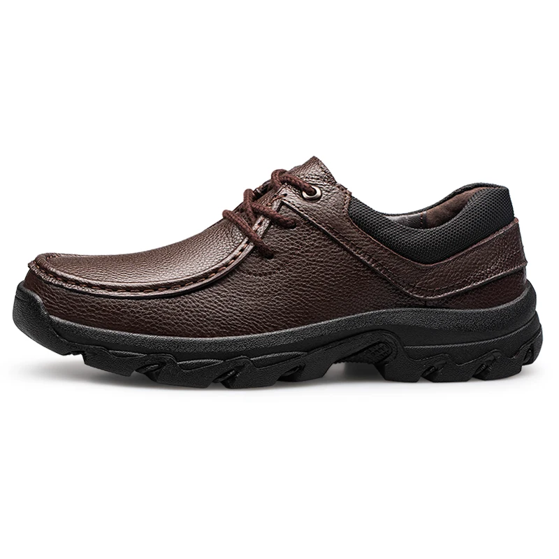 Mens Leather Shoes Genuine Cow Leather Casual Business Office Black Brown Outdoor Working Plus Big Size 49 50 51