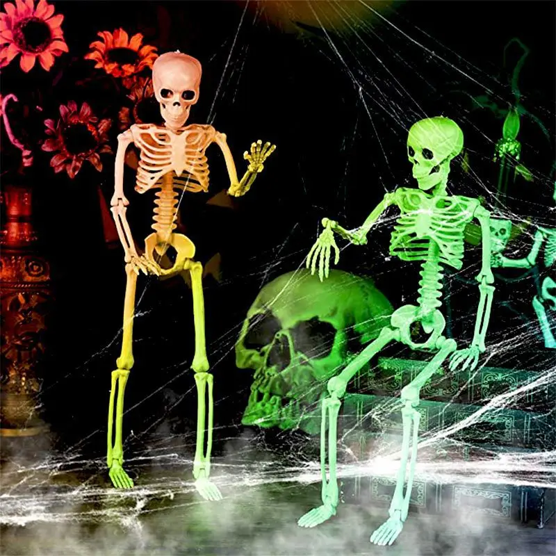 40cm Halloween decorations Human Shape Skeleton Posable Skeleton Human Shape Bones Halloween Herror Decorations Haunted House Horror Props