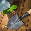 Digging Shovel D Wood Handle Anti-skidding Shovels Trowel Rustproof Garden Scoop Coated Surface Camping Outdoor Small 5