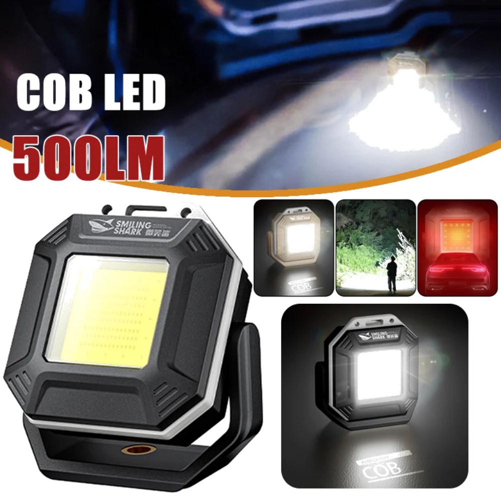 COB LED Inspection Light with Magnetic Base Emergency Light Rechargeable Portable Torch Light for Car Repair Emergency Workshop