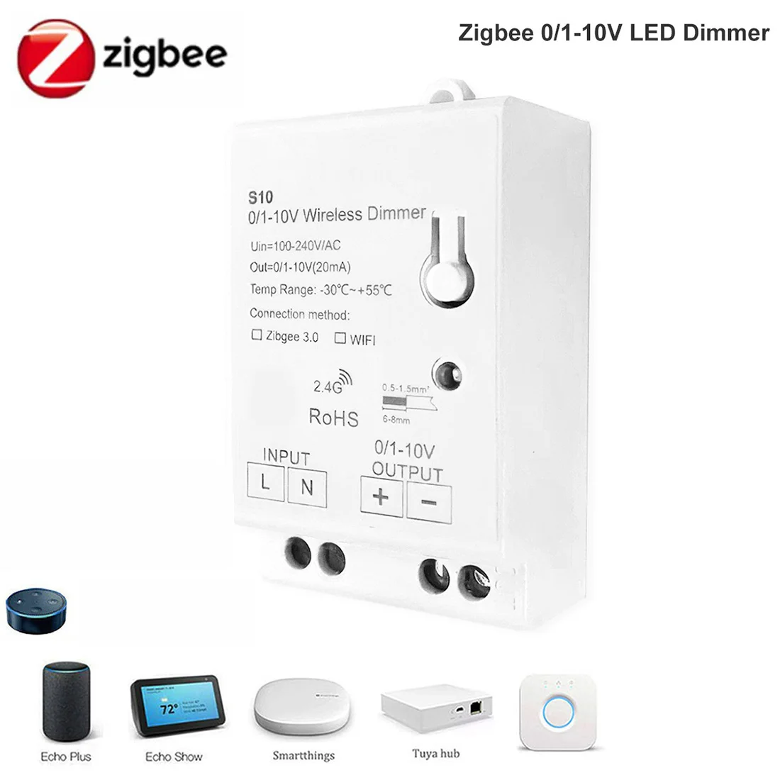 AC100-240V ZigBee 0/1-10V LED Ʈ  Ʈѷ Ʈ  Tuya  App 0-10V LED     ̺