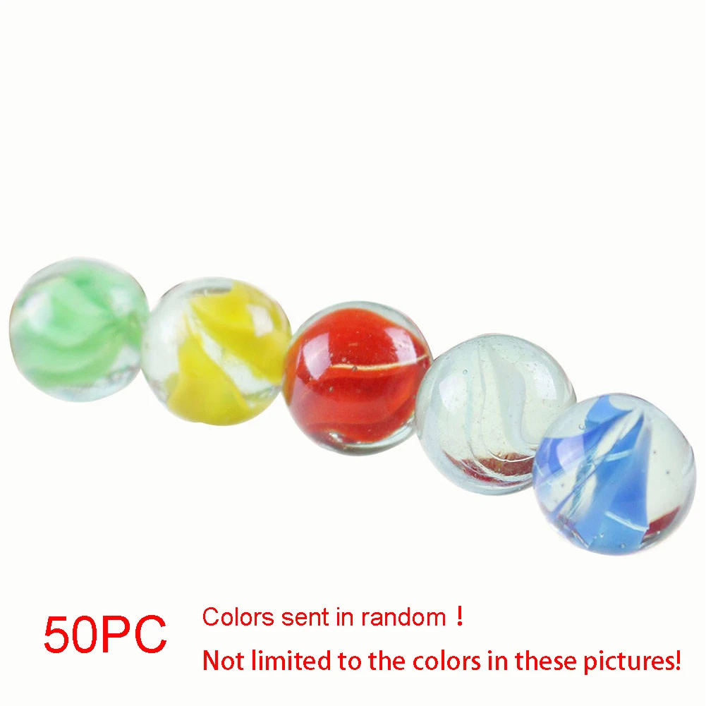 60PCS Colorful Glass Marbles 16MM Marbles Bulk for Kids Marble Games Toys  DIY and Home Decoration