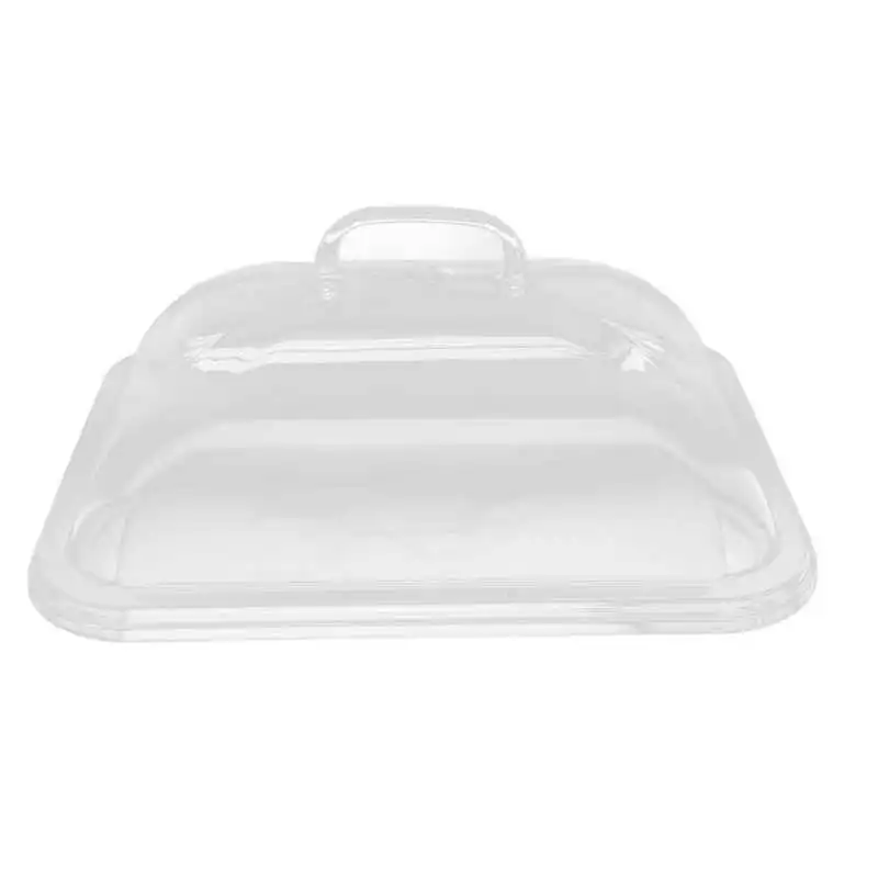 Splatter Cover Clear Transparent Acrylic Dustproof Rectangle Shape Convenient Practical Home Plate Covers for Kitchen Food Cover