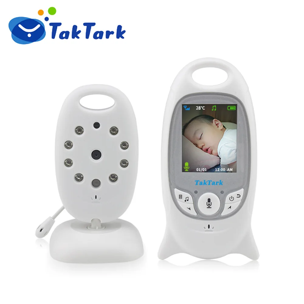  Weojeviy Monitor de bebé con cámara de 2.4 pulgadas,  intercomunicador de voz de 2 vías, visión nocturna infrarroja, WiFi,  dispositivo de monitoreo de bebés 100 240 V audio bidireccional, canción de