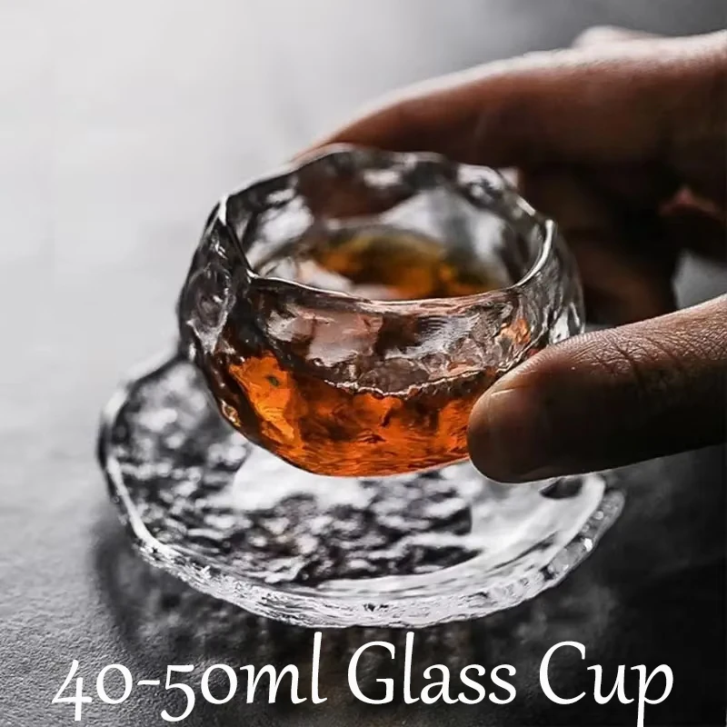 1pc 50ml Japanese Style Glass Cup for Tiki Wine Beer Tasting Transparent/Frozen Tea Teacup Drinkware Shot Cups Pipe Glasses Gift
