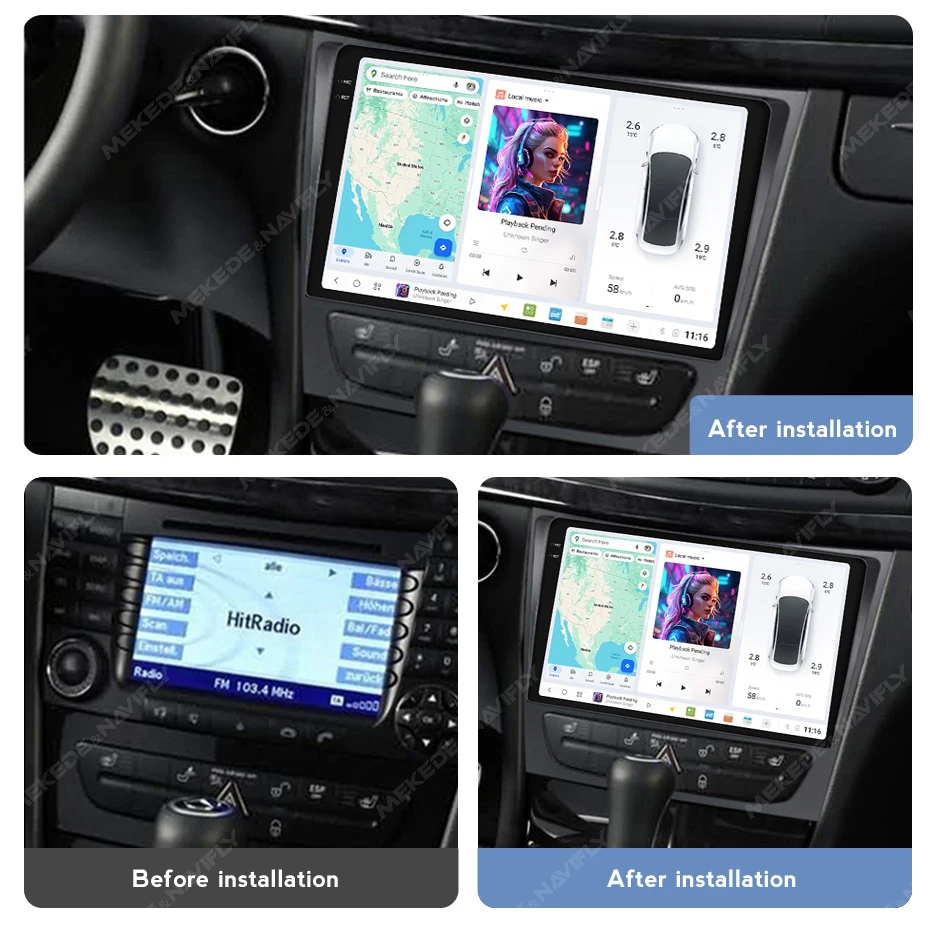 DUDUAUTO DUDU7 AKM7739 2Din Autoradio Für Mercedes Benz E-Klasse W211 CLS Klasse C219 2002-2010 multimedia CarPlay Auto 4G WiFi BT – Detail 9