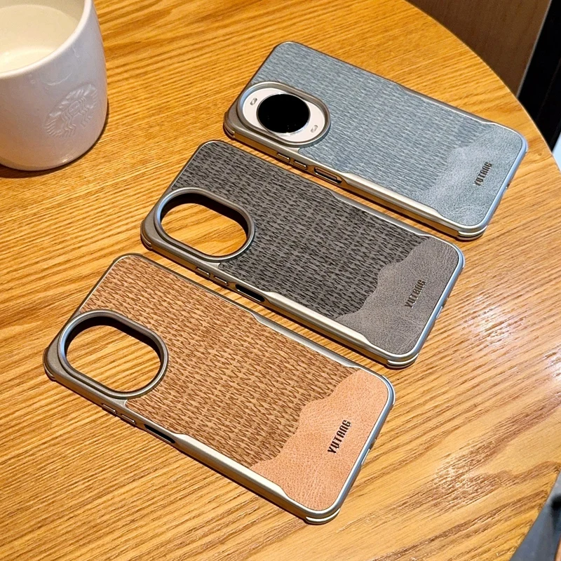 Color Blocking Luxury Leather Magsafe Magnetic Shockproof Case - JINGSHENG