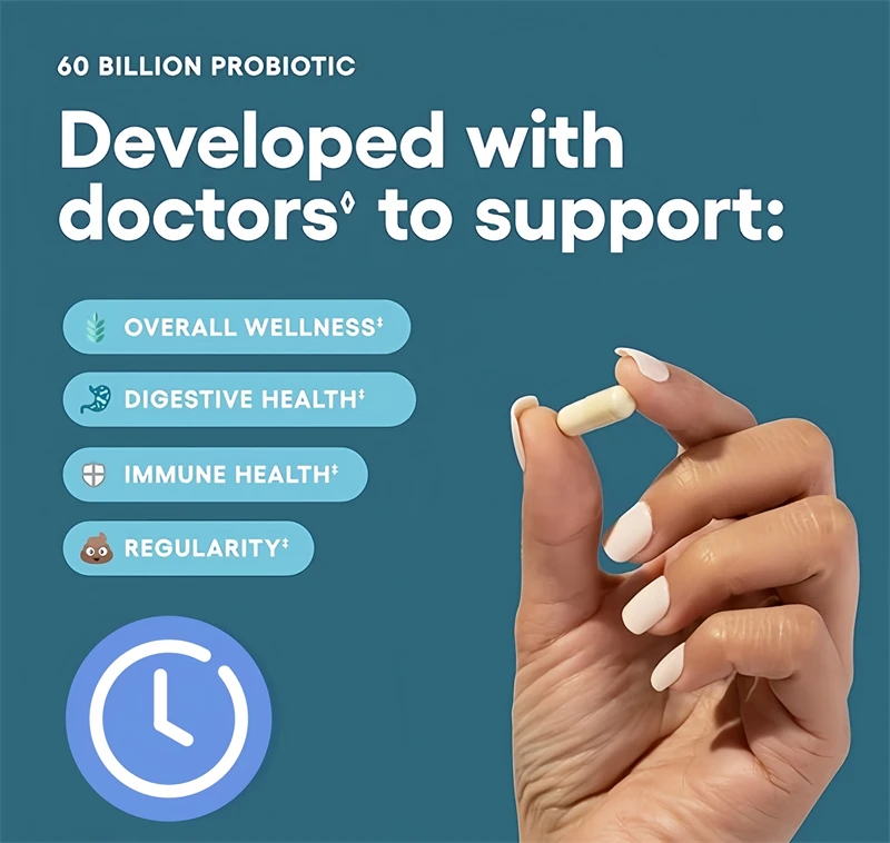 Probiotics 60 Billion Cfu Capsules With Prebiotics For Digestion_voghion.com