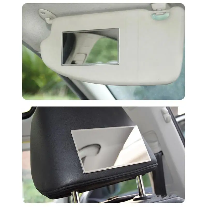 Car Visor Mirror Shatter-proof Mirror For Car Visor Self-adhesive Stainless Steel Auto Rearview Mirror Makeup Mirror For auto