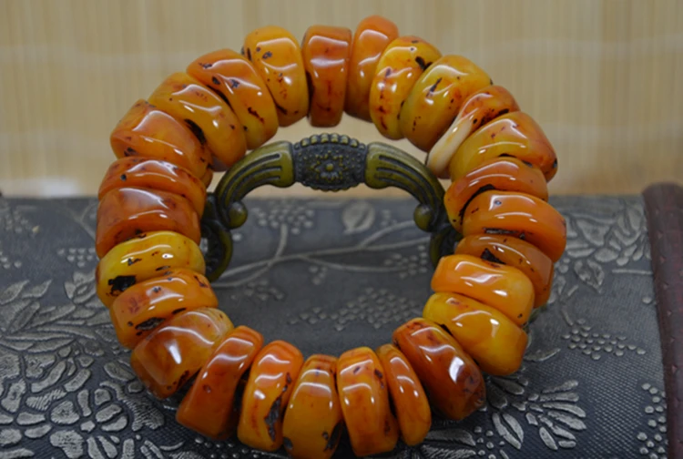 

Baltic Old natural Resin stone Women&Men Bracelet Vintage Style Classic Jewelry