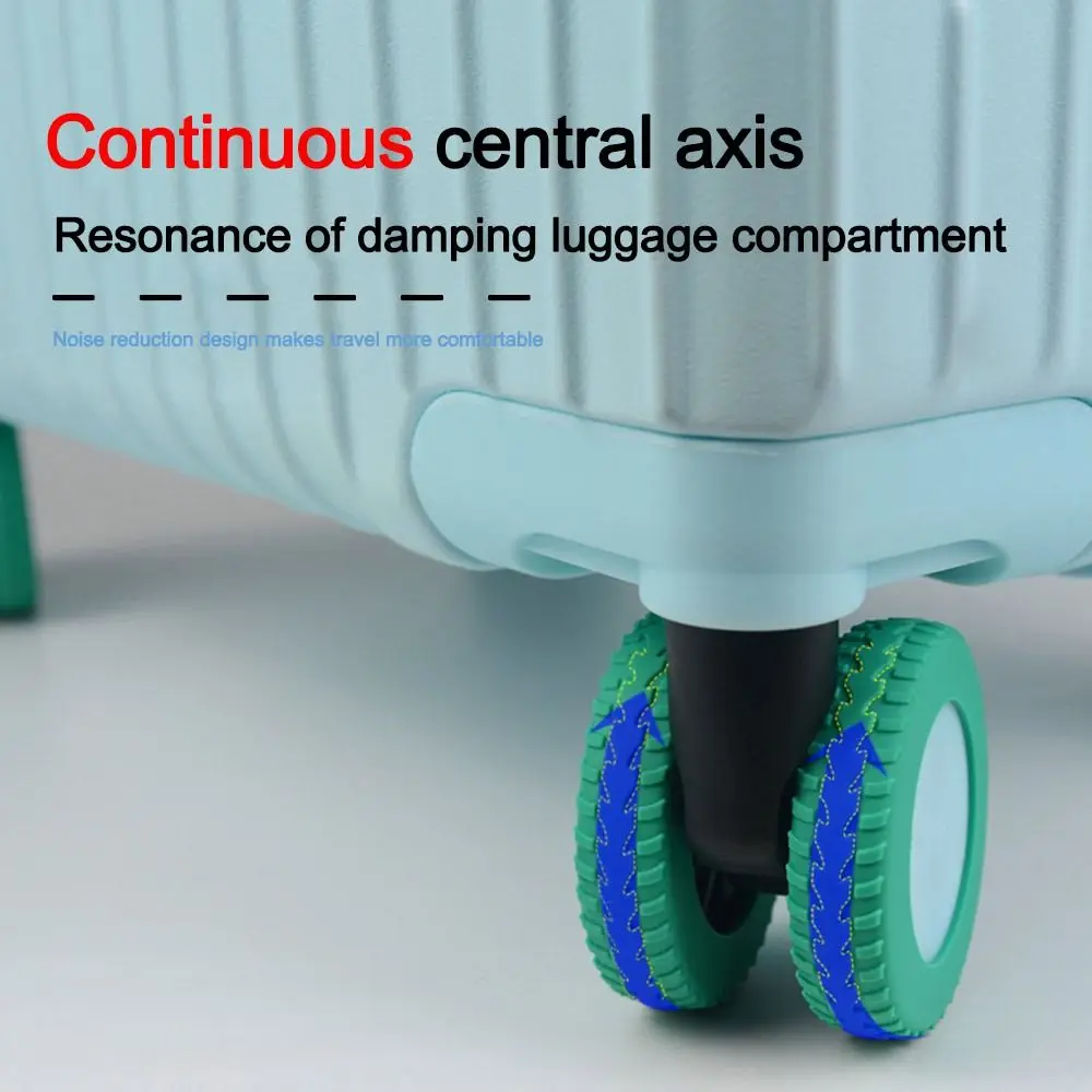 8Pcs Travel Luggage Caster Shoes Suitcase Parts Silent Sound Reduce Noise Suitcase Wheels Protection Cover Reduce Wheel Wear