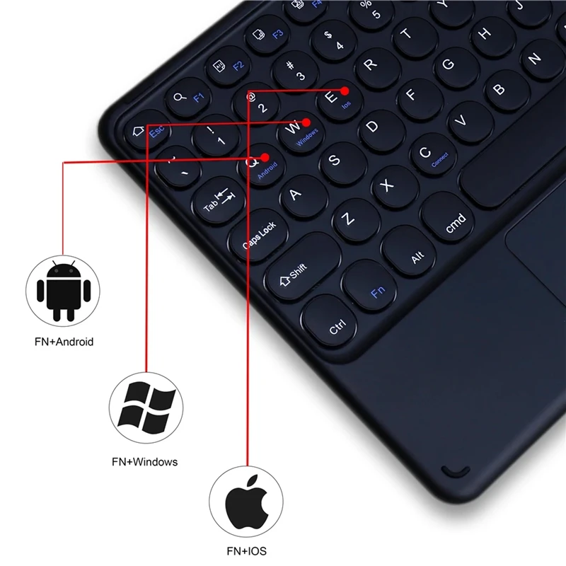 Tablet Keyboard for iPad Pro 11 12.9 Air 11 7th 6th Wireless Touch Keyboard Compatible IOS Android for Xiaomi Pad Samsung S9 +