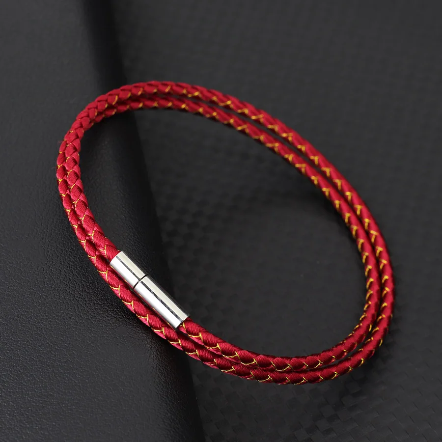Red String Double Layer Thin Rope Women Bracelet