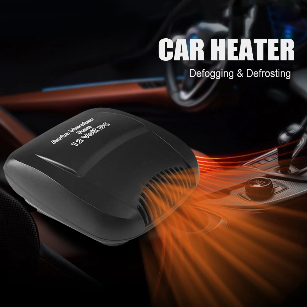 

150W Car Heater Portable Car Heater Fan 12v Auto Windshield Anti-Fog Electric Heating Dryer Defogging Demister Defroster