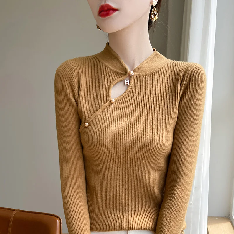2024 Autumn And Winter New Cashmere sweater Women Pullover Casual Knitted Long Sleeve Cashmere sweater Women 2