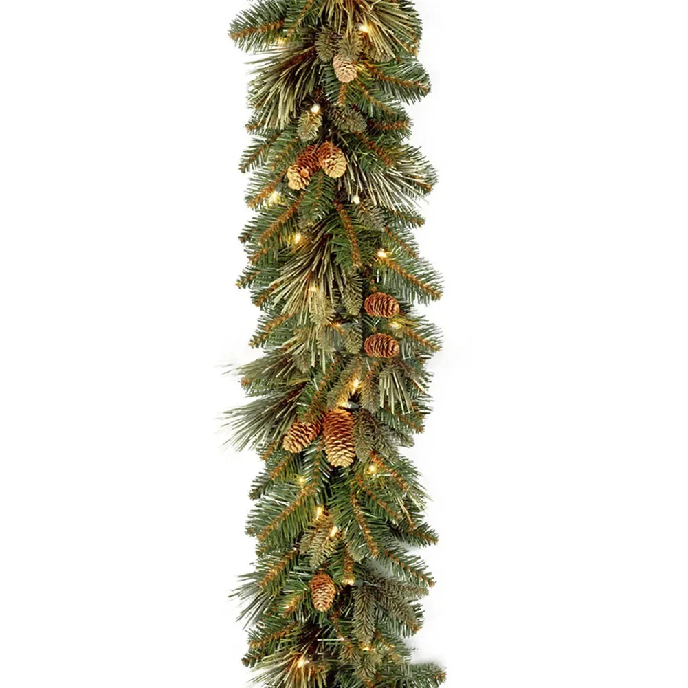 thumbnail image 1 of Guirnaldas navideñas con piñas, bayas rojas, coronas navideñas artificiales para el hogar, árbol de Navidad, escaleras, puerta, decoración de Año Nuevo, 1 of 5
