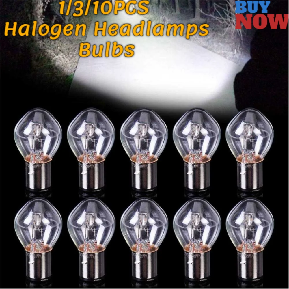 LED Bulbs BA20D 12V 35/35W Halogen Headlight Singal Lamp Bulb Amber motorcycle led lights 1/3/10pcs For Motorcycle ATV Moped Scooter