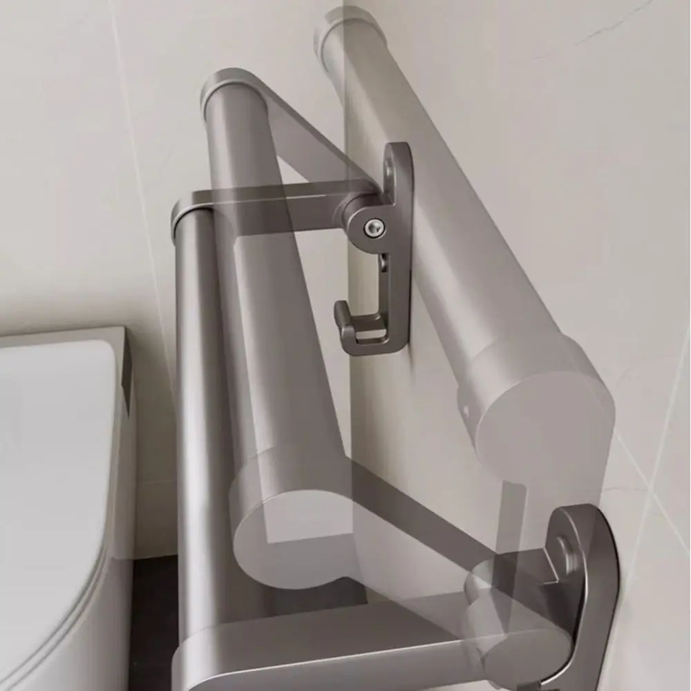 

Поручни без промывания без отверстий, складной держатель для полотенец, Нескользящие ручки для туалета, подлокотник из алюминиевого сплава, поручни для ванной комнаты