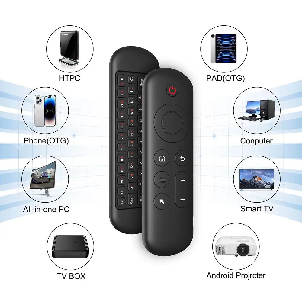 Mini Bluetooth-compatible Keyboard 2.4G Wireless Air Mouse Backlight Voice Remote Control For Computer Laptop TV Box Smart L7E8