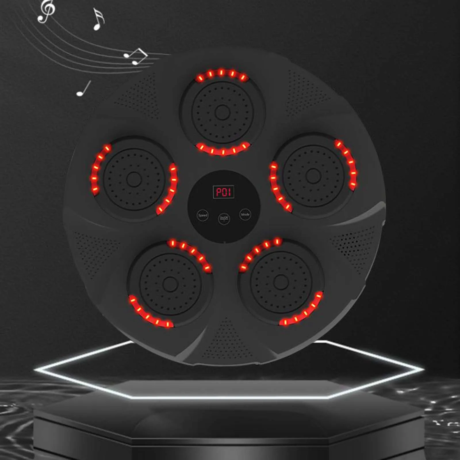 Music Boxing Training Machine Music Smart Punching Pad LED Lighted for Home Exercise Strength Training Gym Striking Skills