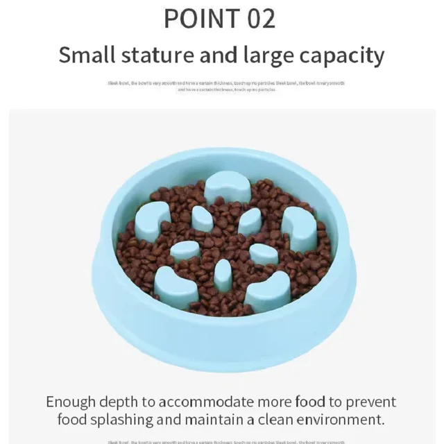 Pet Slow Food Bowl Small Dog Choke-proof Bowl Non-slip Slow Food Feeder Dog Rice Bowl Pet Supplies Available for Cats and Dogs 5