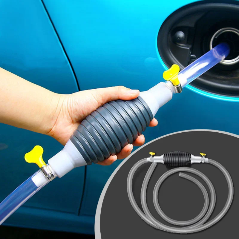 Car Fuel Tank Sucker Oil Transfer Car Fuel Pump Petrol Diesel Liquid Manual Pump Syphon Fuel Saver Car Gas Pump Gasoline Tool